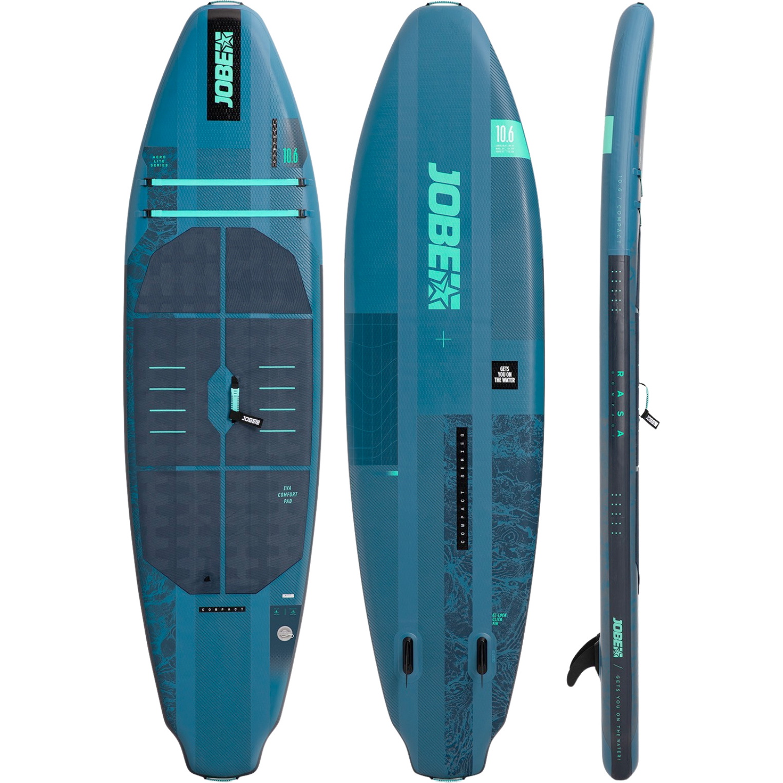 2026 Jobe Aero Rasa Compact 10.6 SUP Board Paquete 486426002 - Blue / Azul Marino